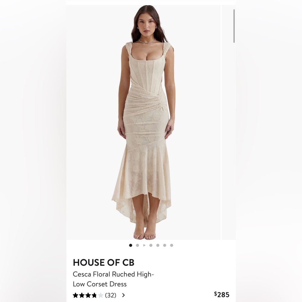 House of CB Cesca corset dress vintage cream